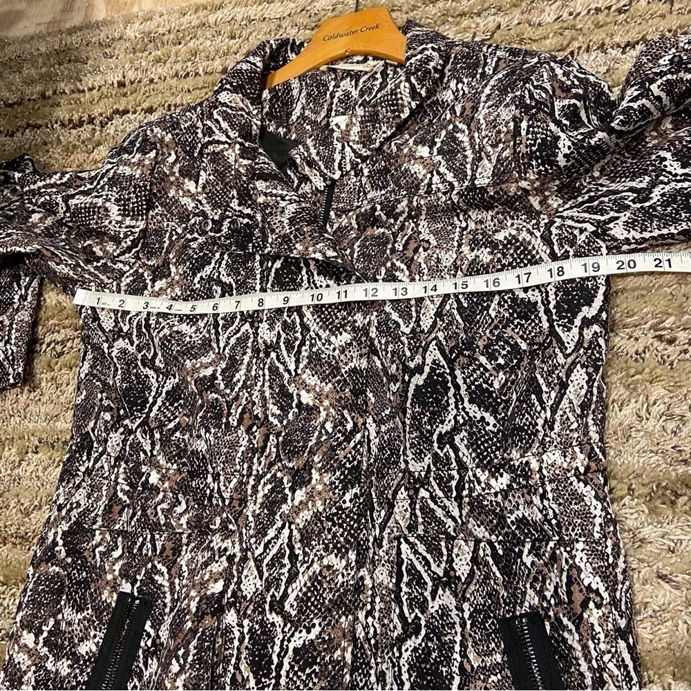 NWT Chico’s Small Viper Jacket Black Python Snake… - image 11